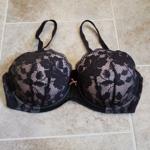 Black lace bra
